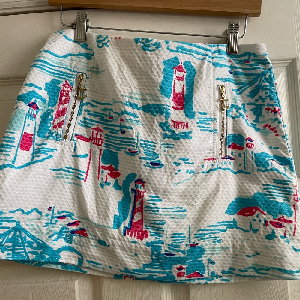 Lilly Pulitzer Watch Out lighthouse skirt